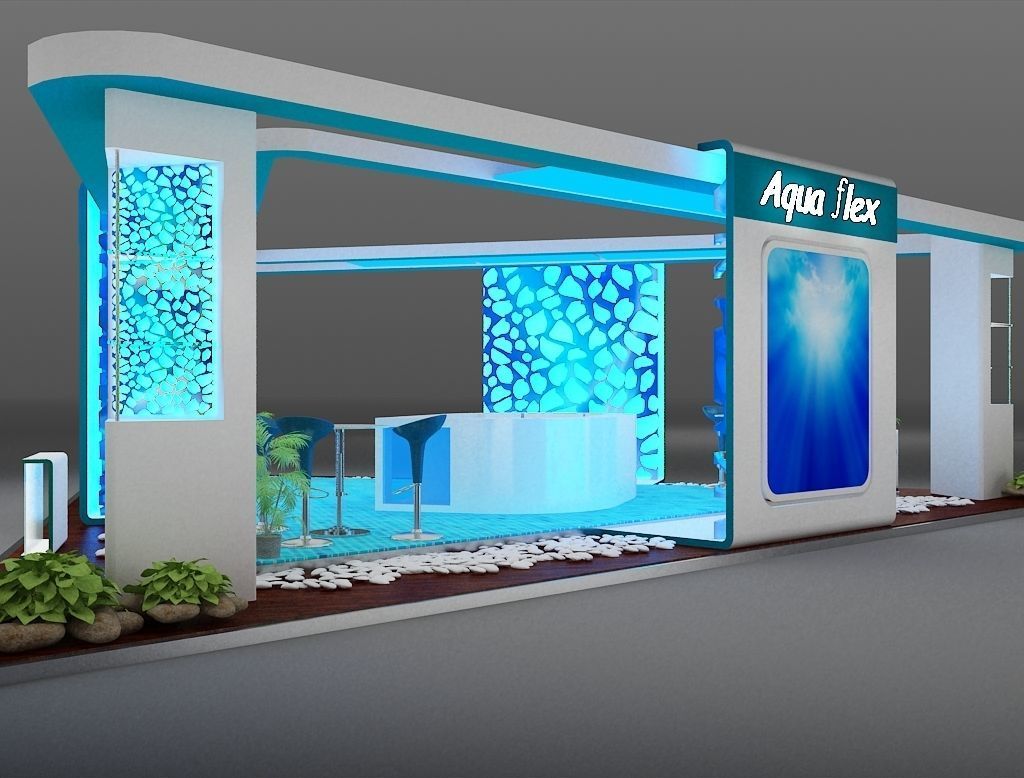 Booth Exhibition Stand a386 3D model_14
