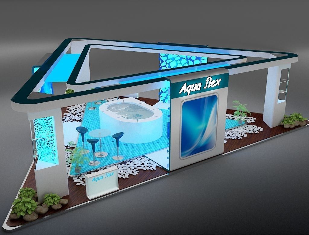 Booth Exhibition Stand a386 3D model_8