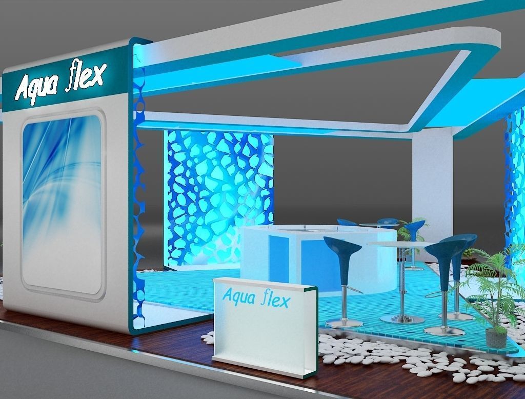 Booth Exhibition Stand a386 3D model_16