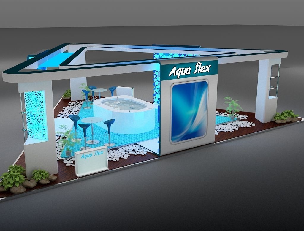 Booth Exhibition Stand a386 3D model_6