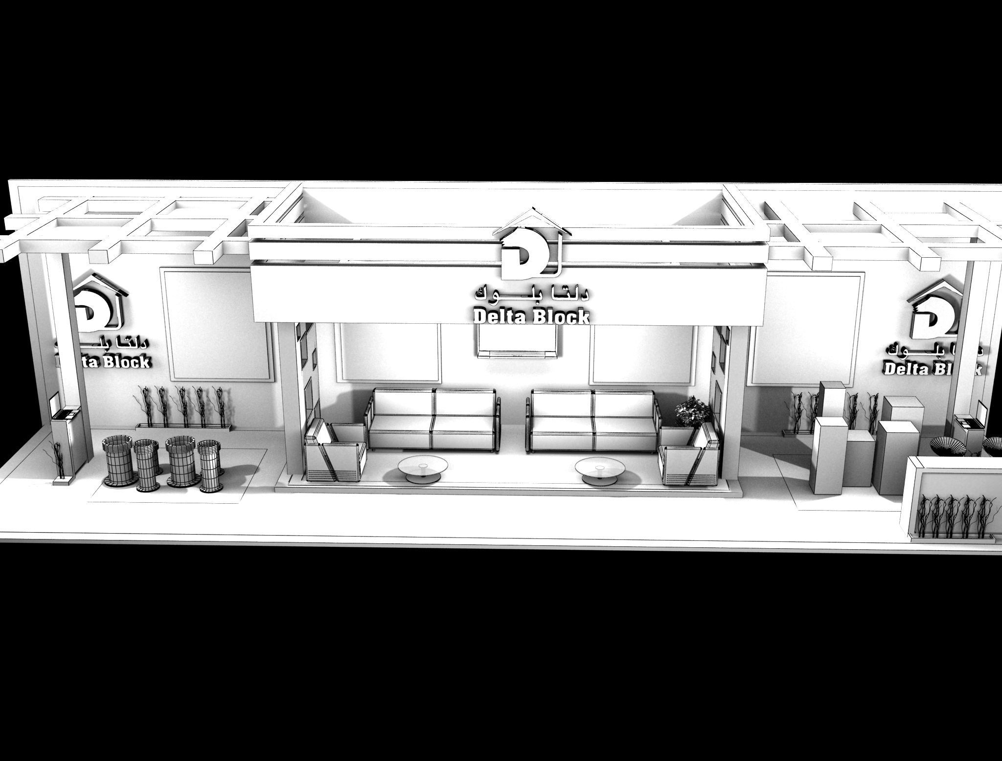 Booth Exhibition Stand a387c 3D model_15