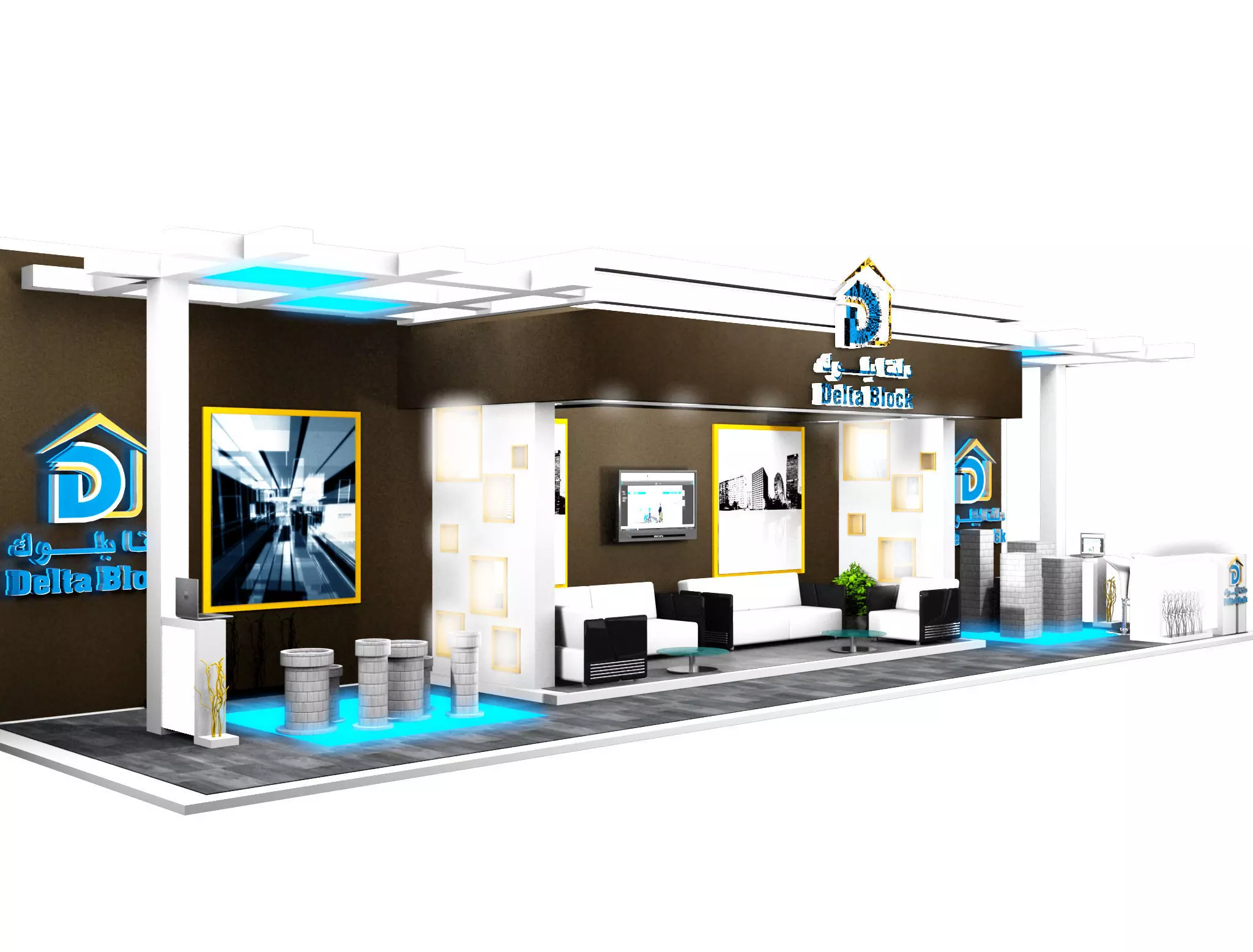 Booth Exhibition Stand a387c 3D model_0