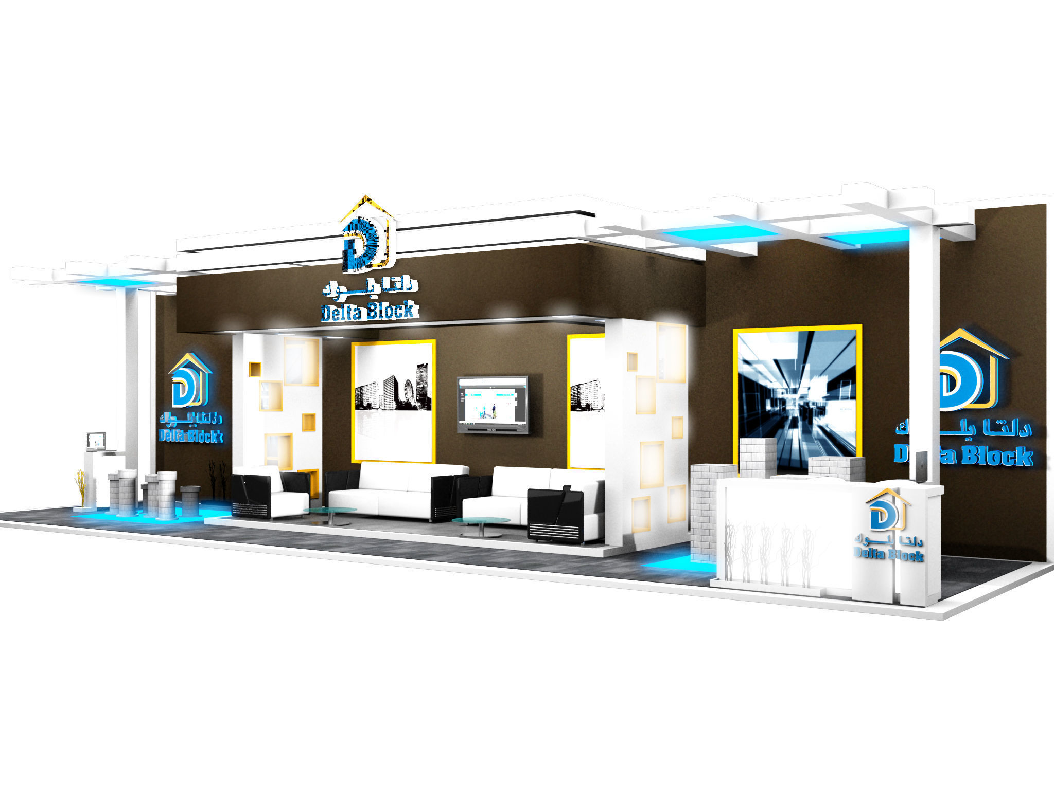 Booth Exhibition Stand a387c 3D model_2