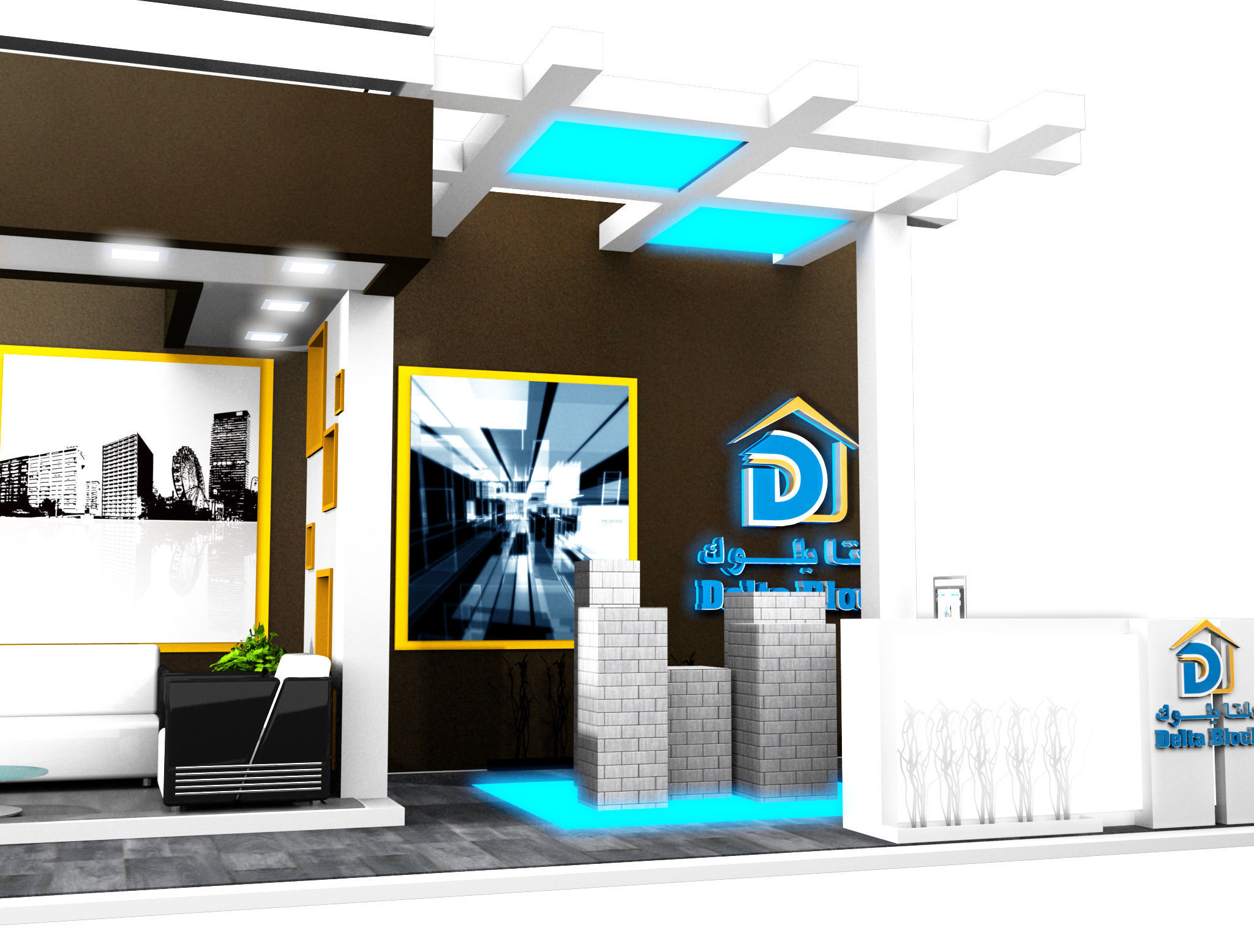 Booth Exhibition Stand a387c 3D model_10