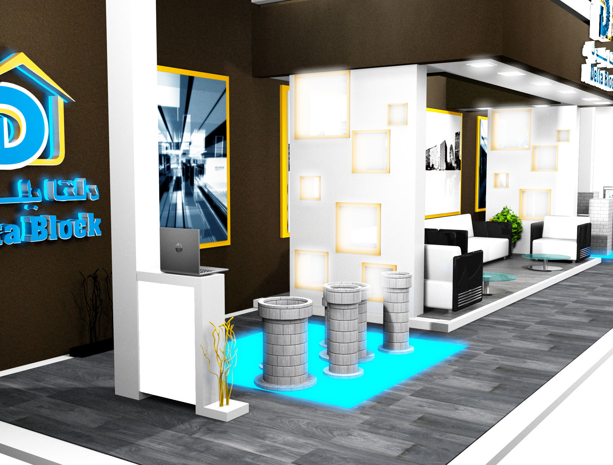 Booth Exhibition Stand a387c 3D model_19