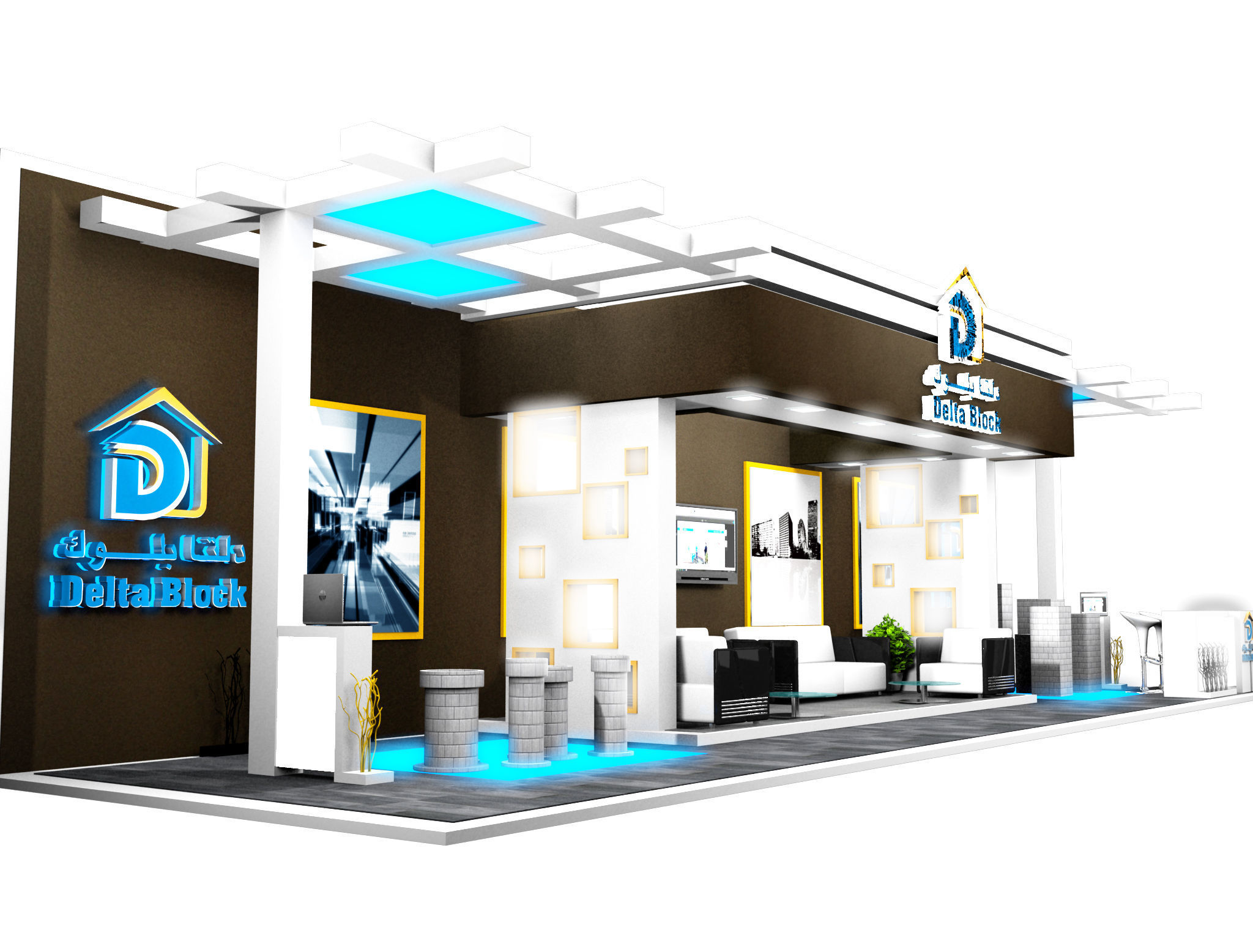 Booth Exhibition Stand a387c 3D model_4