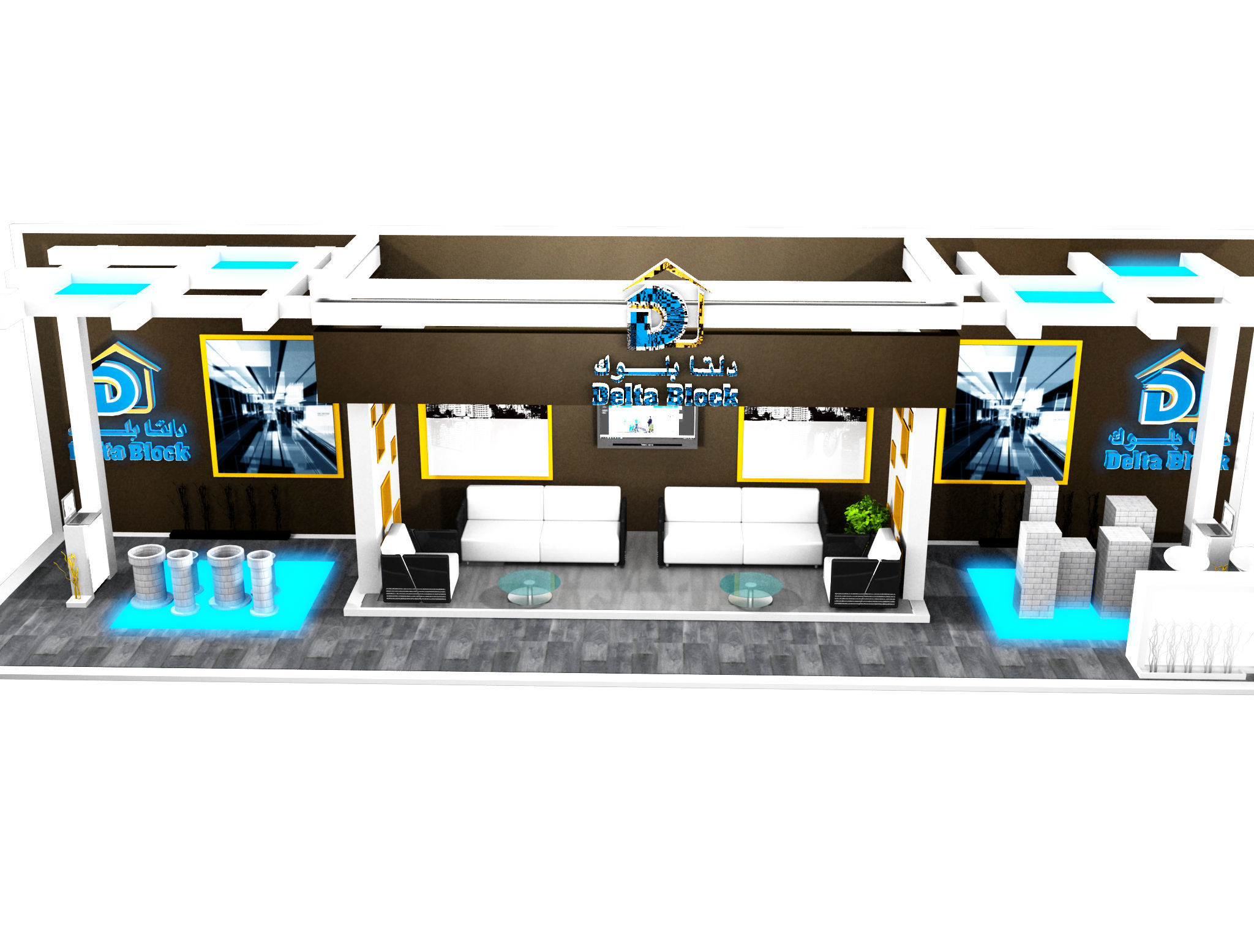 Booth Exhibition Stand a387c 3D model_14