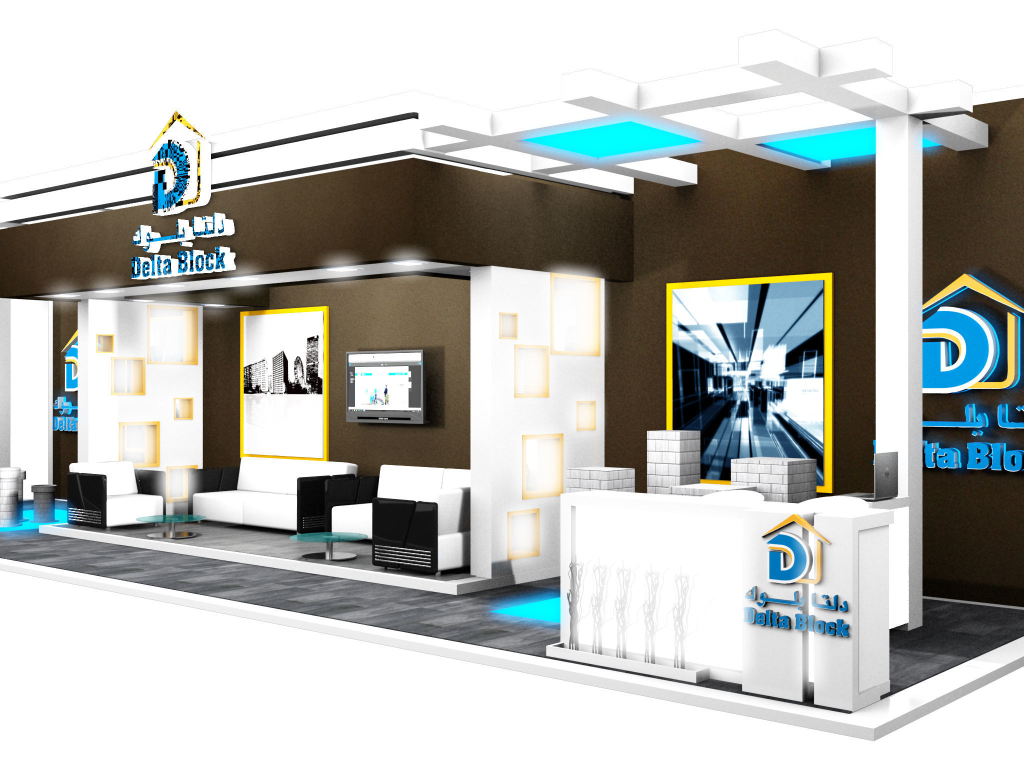 Booth Exhibition Stand a387c 3D model_16