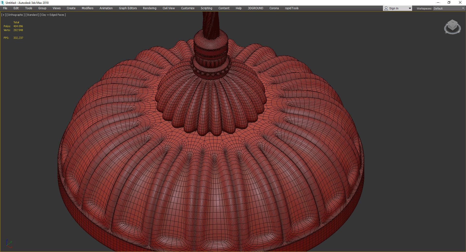 lamp P 1825 Low-poly 3D model_5