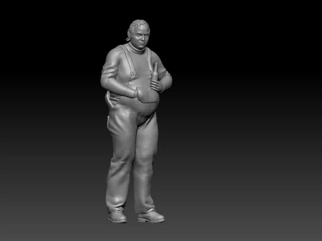 man bottle 3D print model_0