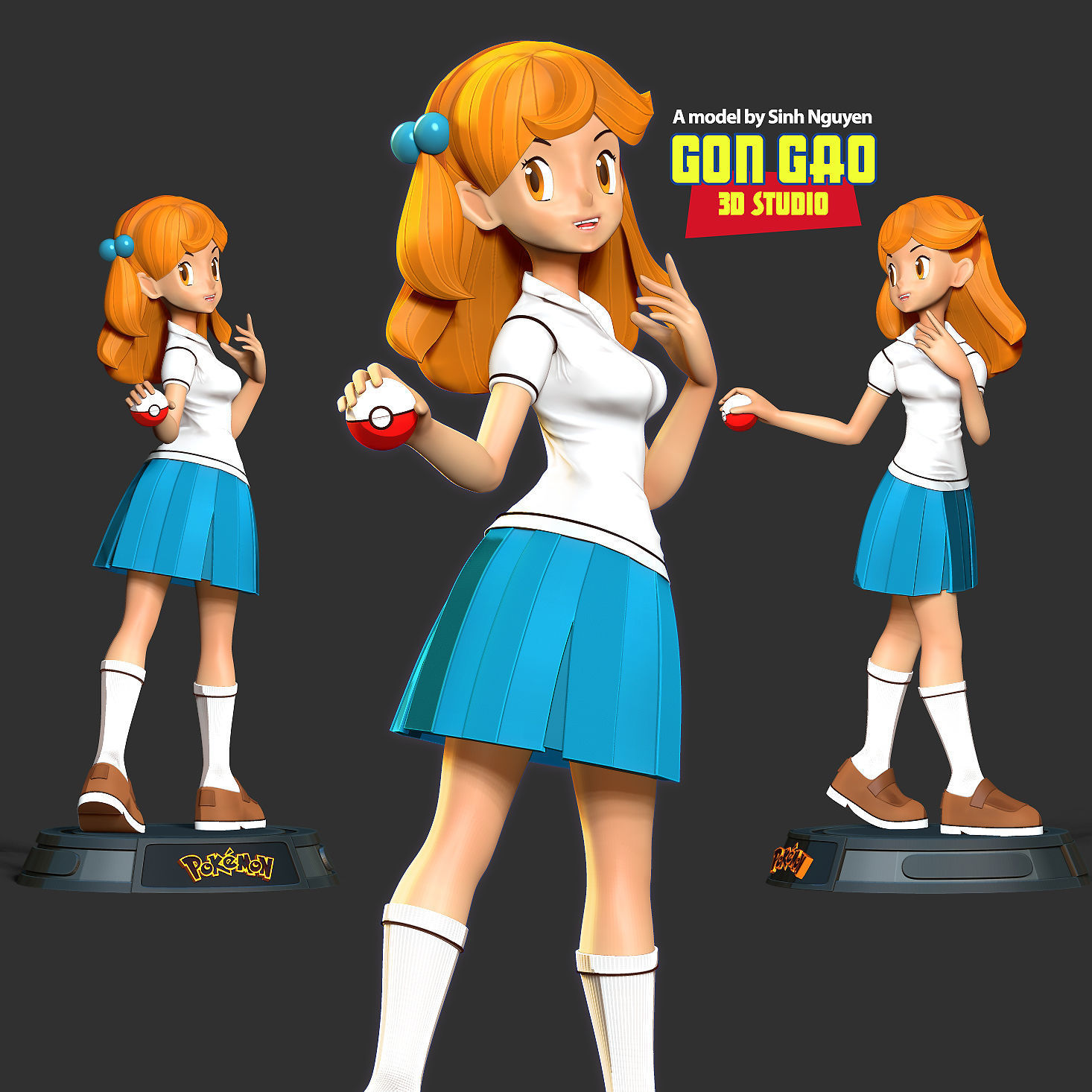 Lass - Pokemon Masters 3D print model_1
