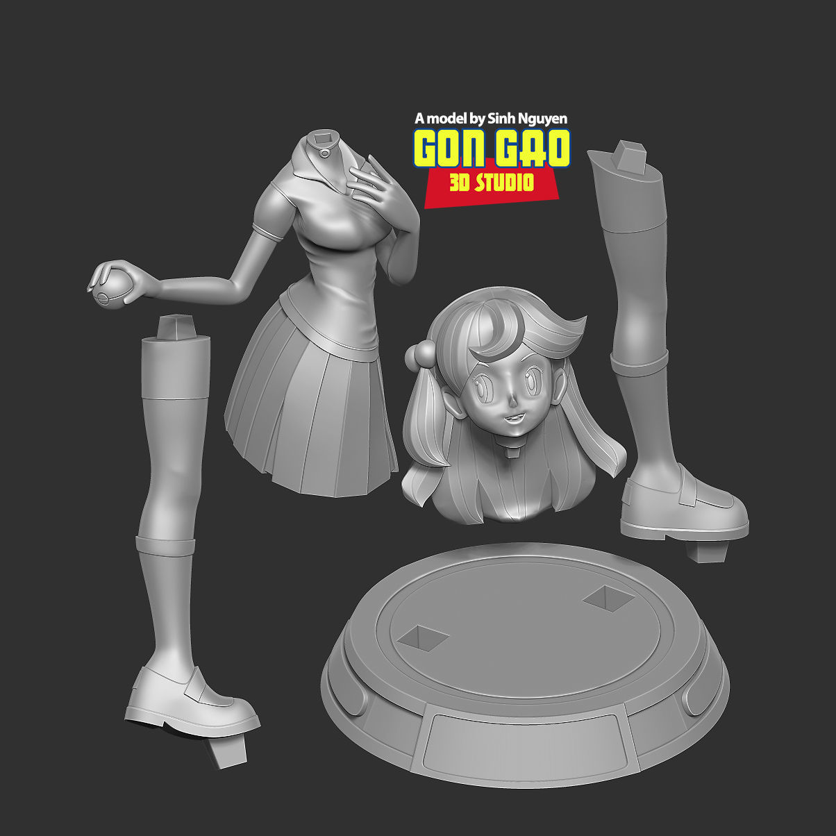 Lass - Pokemon Masters 3D print model_2