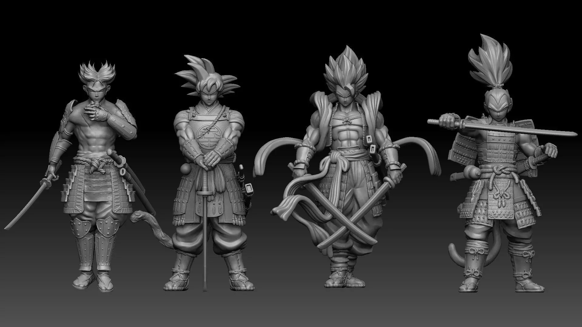 dragonball samurai set 3D print model