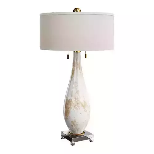 Uttermost Cardoni White Glass Table Lamp Low-poly 3D model