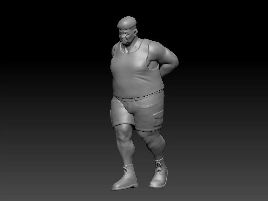 colonel walking 3D print model_0