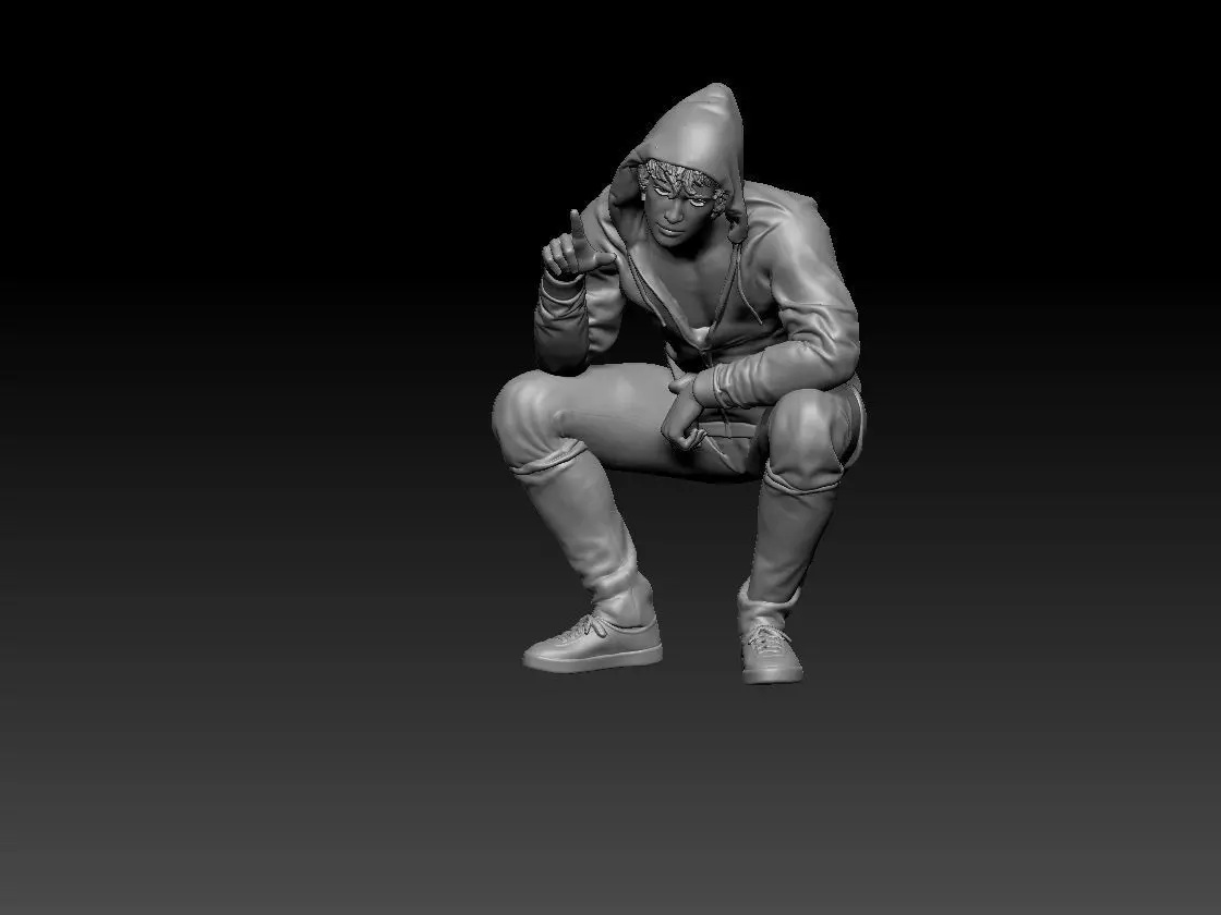 richard sit pose 3D print model_0