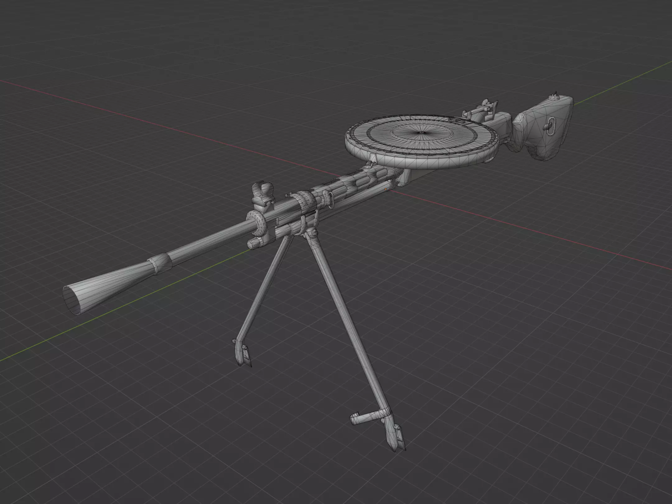 DP 27 LMG Low-poly 3D model_0