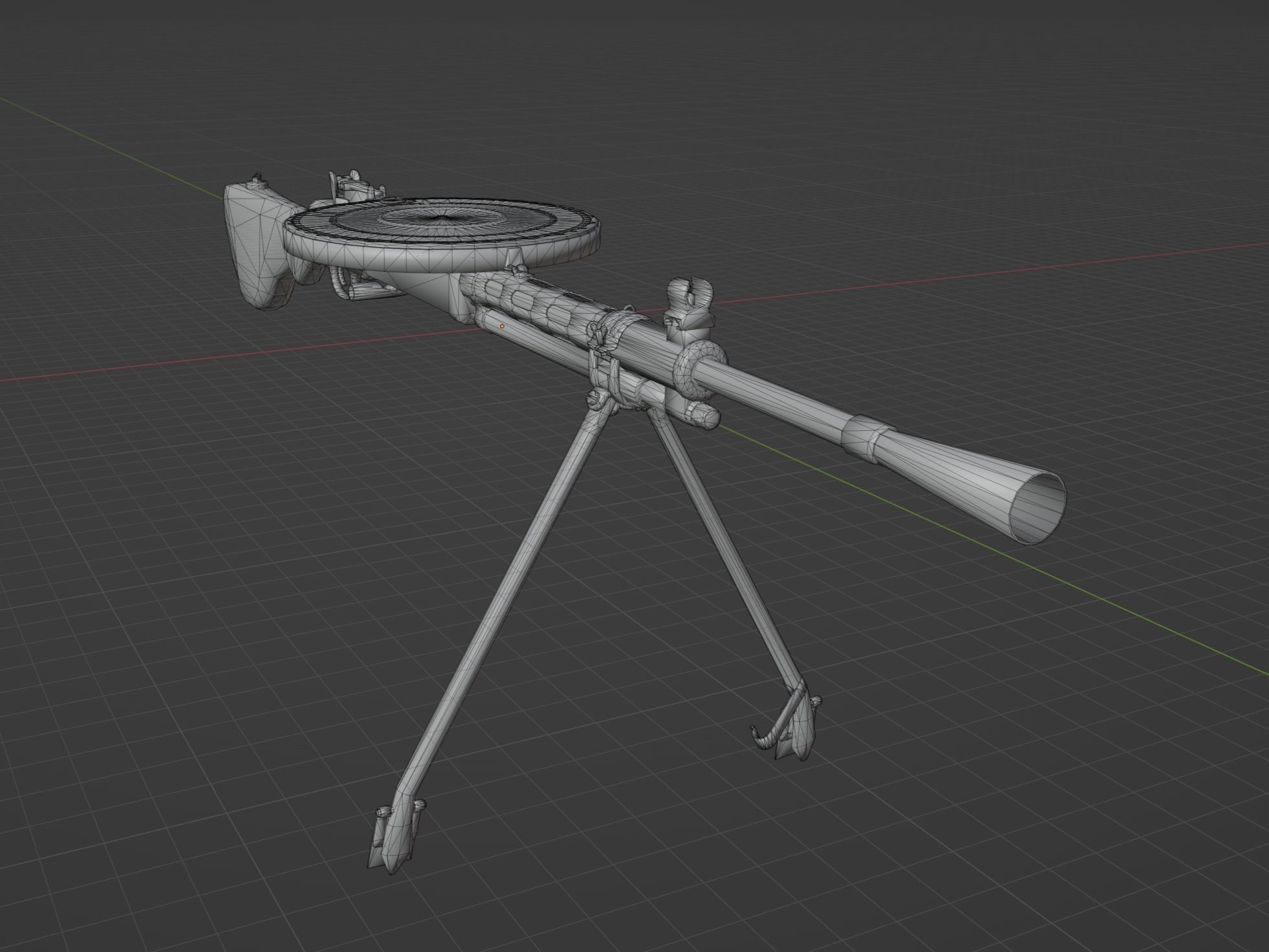 DP 27 LMG Low-poly 3D model_6