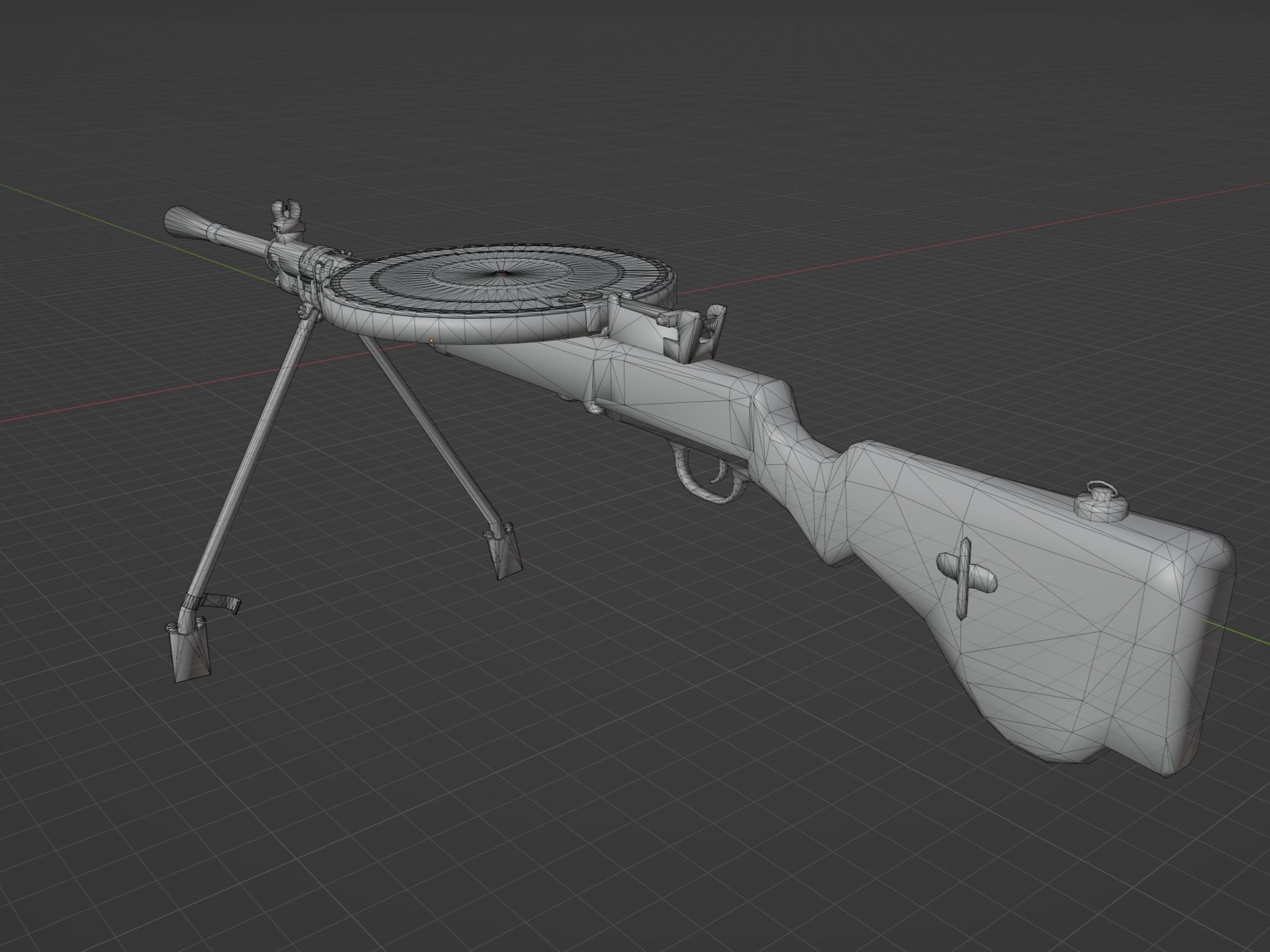 DP 27 LMG Low-poly 3D model_2