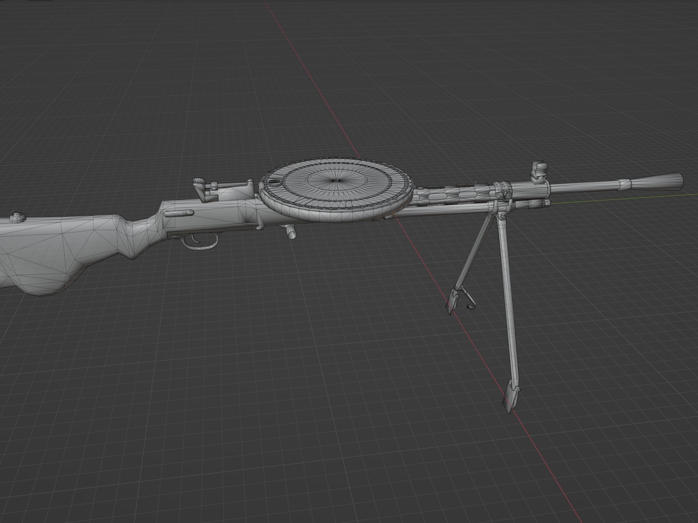 DP 27 LMG Low-poly 3D model_5