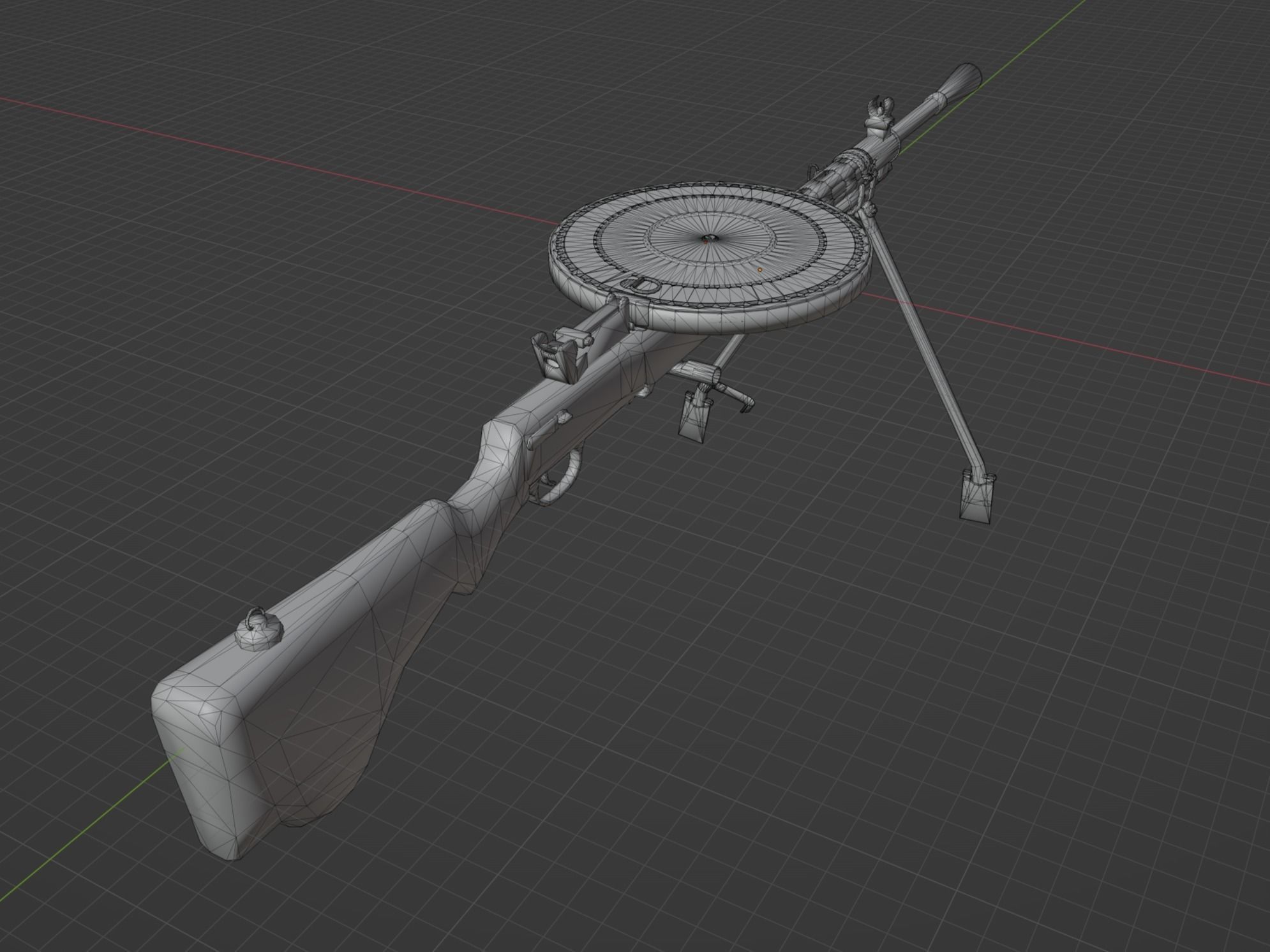 DP 27 LMG Low-poly 3D model_4