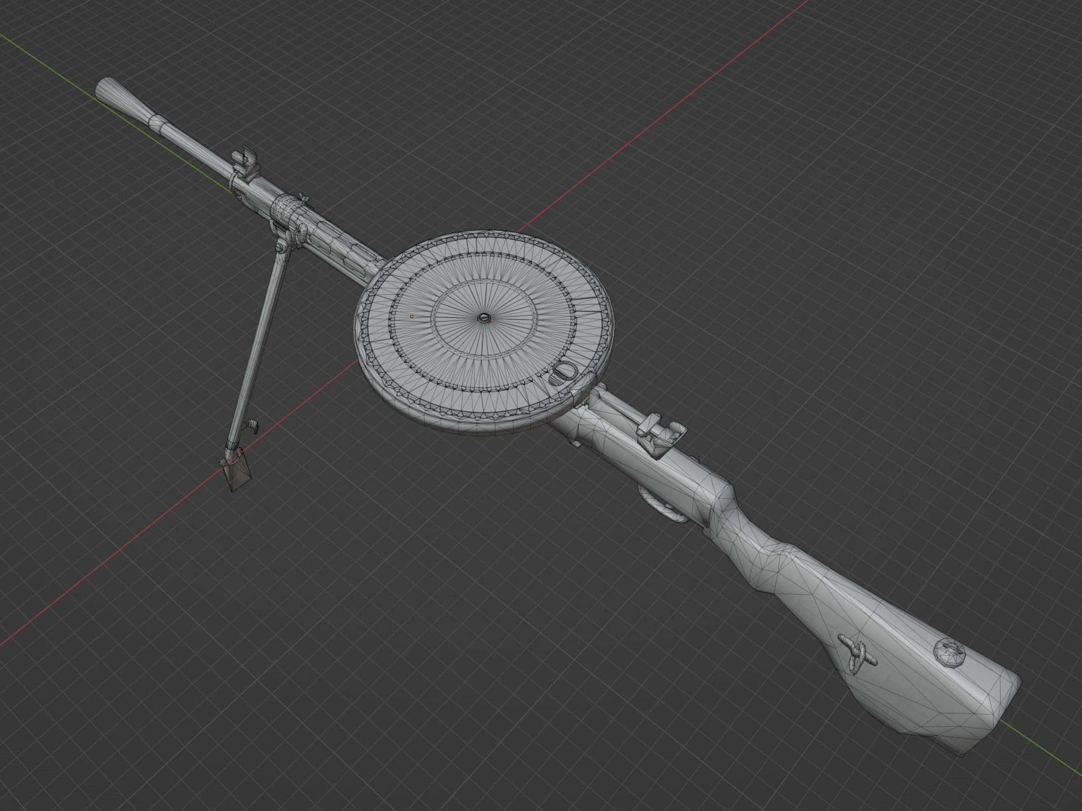 DP 27 LMG Low-poly 3D model_8