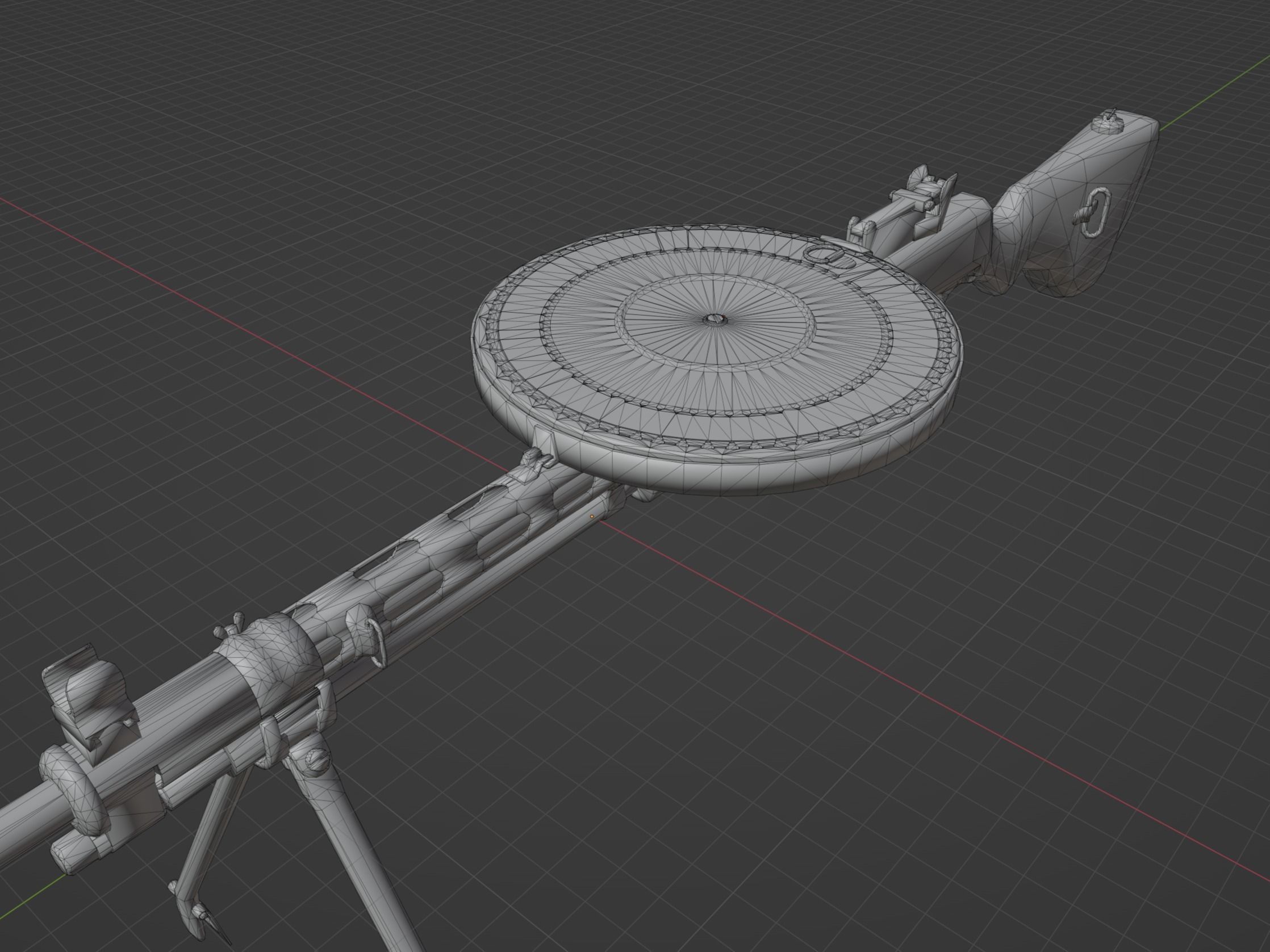 DP 27 LMG Low-poly 3D model_9