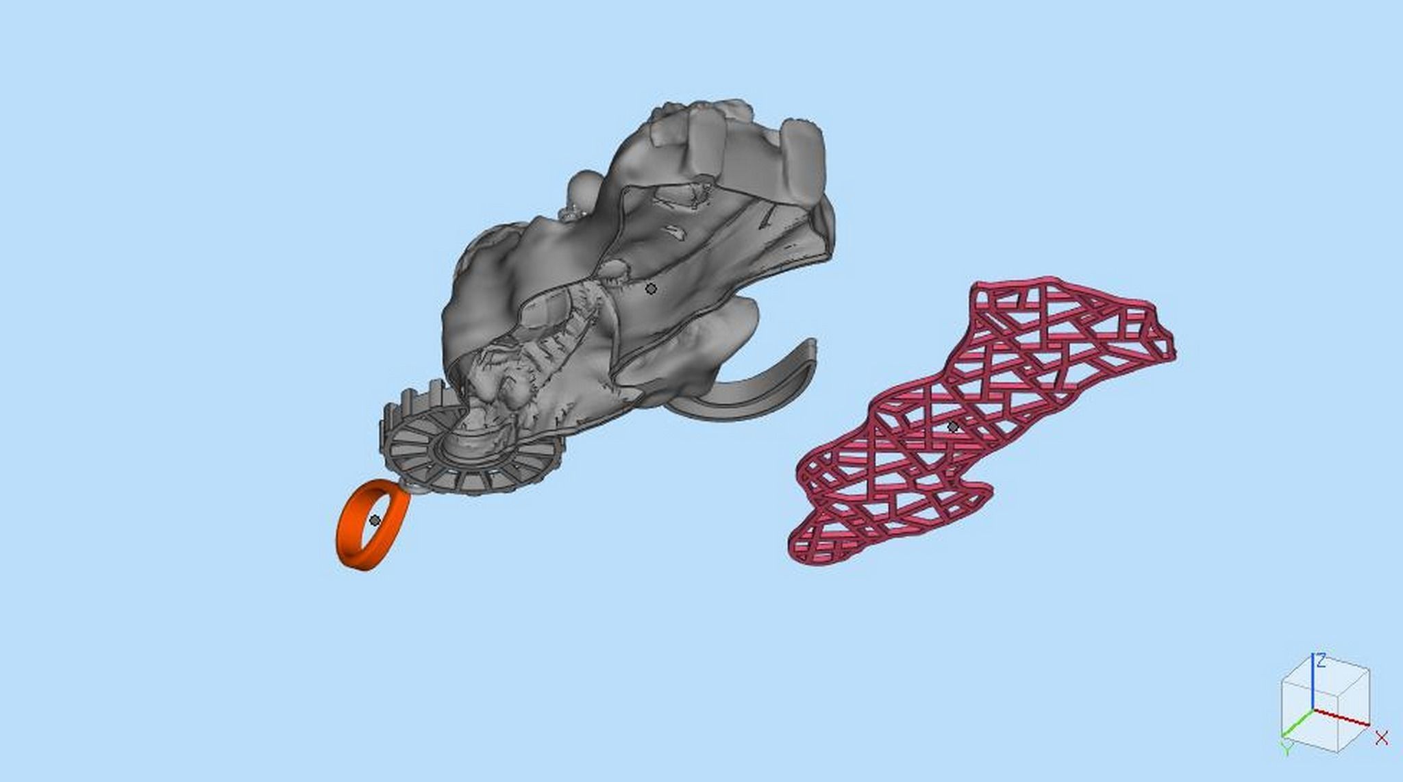 Santa Muerte Pendant 3D print model_24