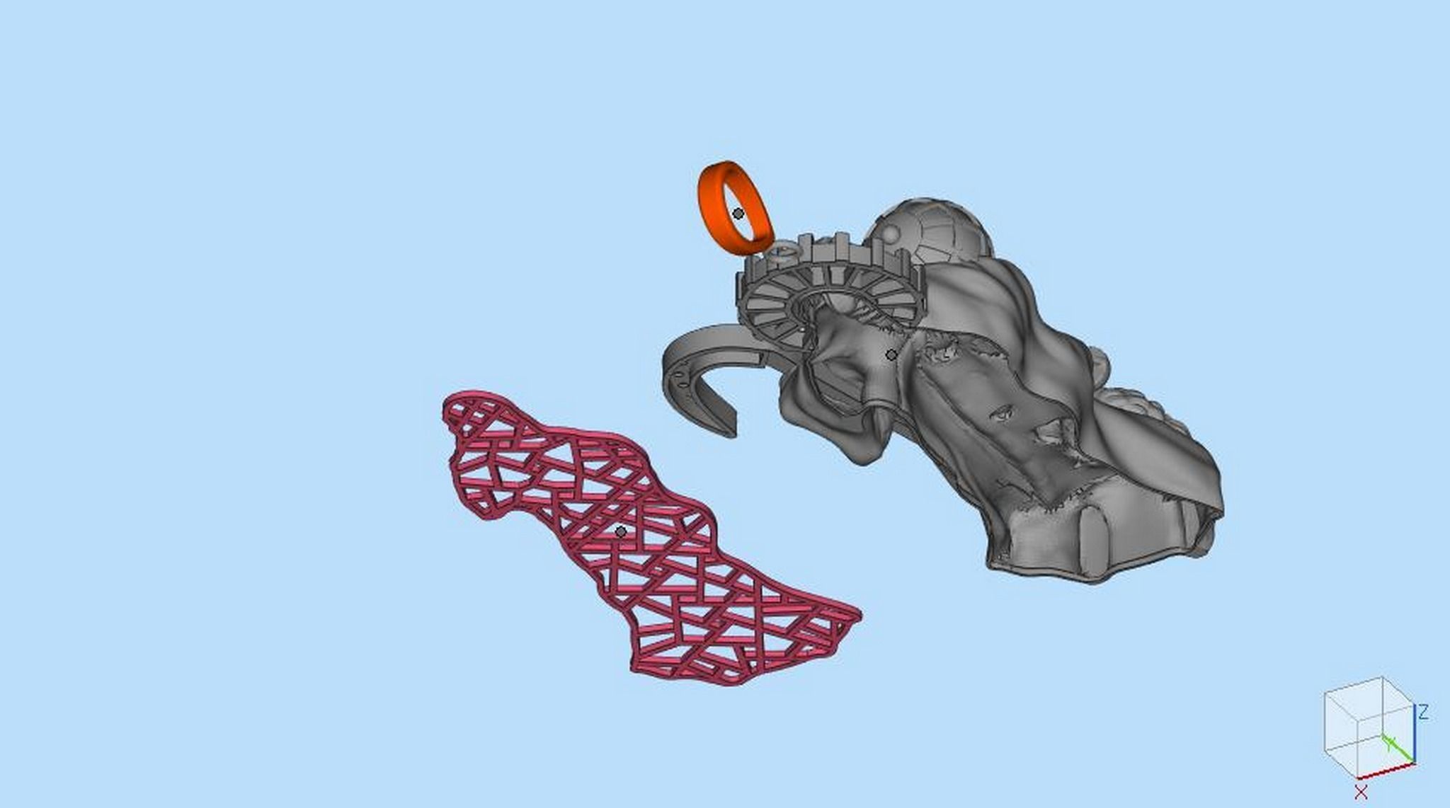 Santa Muerte Pendant 3D print model_26