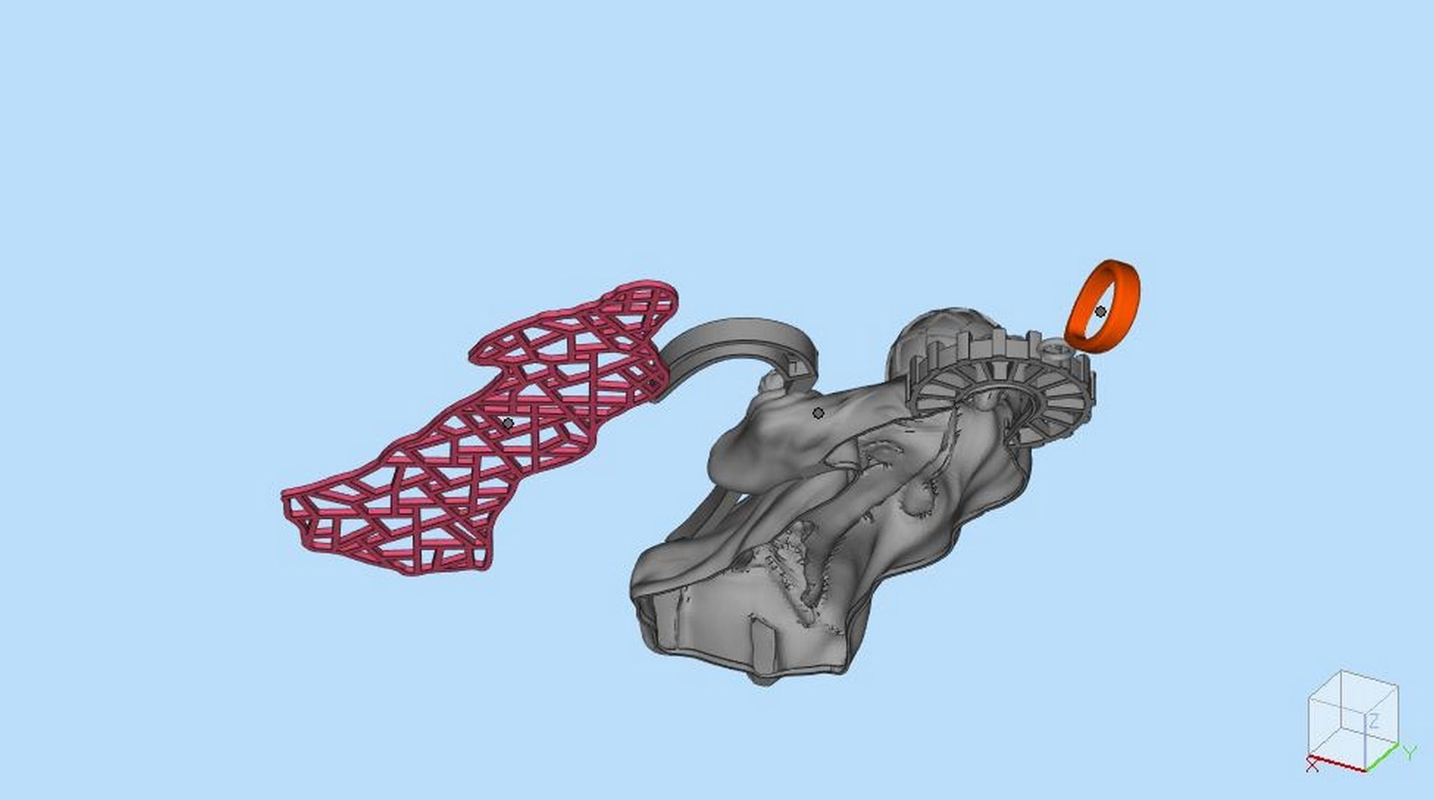 Santa Muerte Pendant 3D print model_25