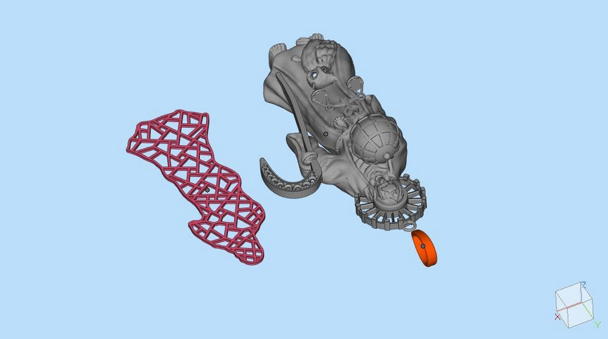 Santa Muerte Pendant 3D print model_21