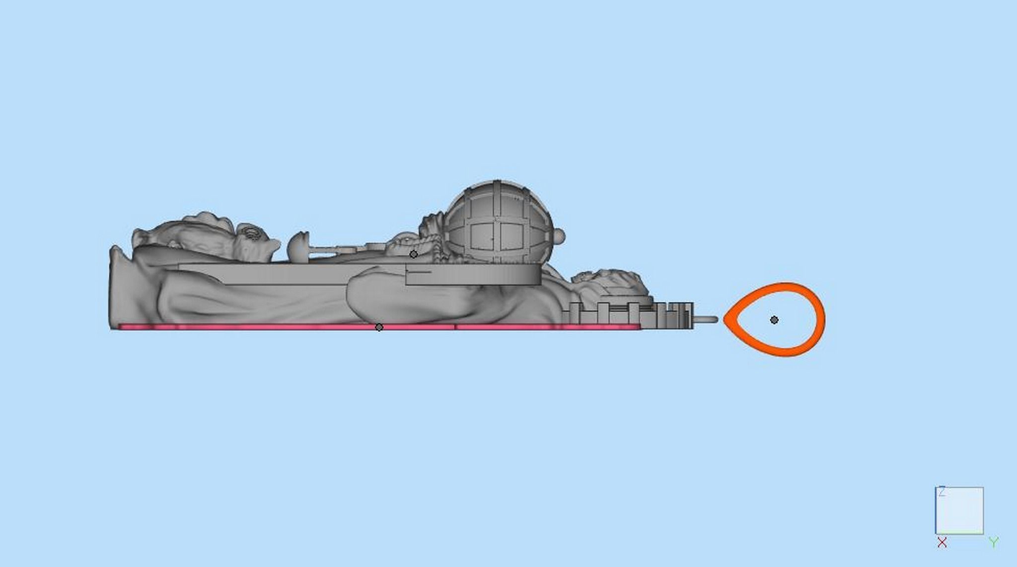 Santa Muerte Pendant 3D print model_17