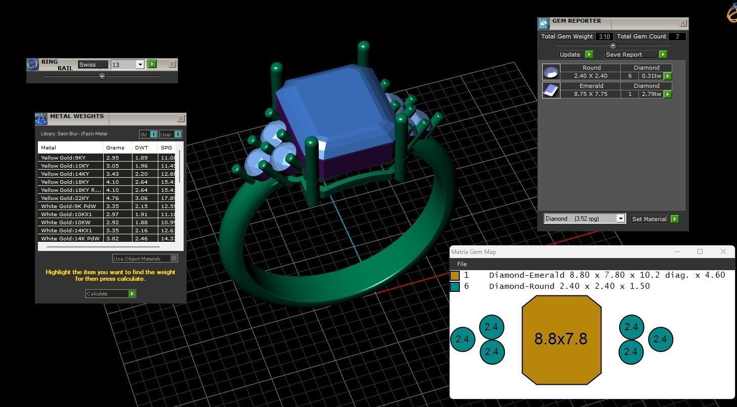 Diamond Ring For Women 3d Print Model 3D print model_2