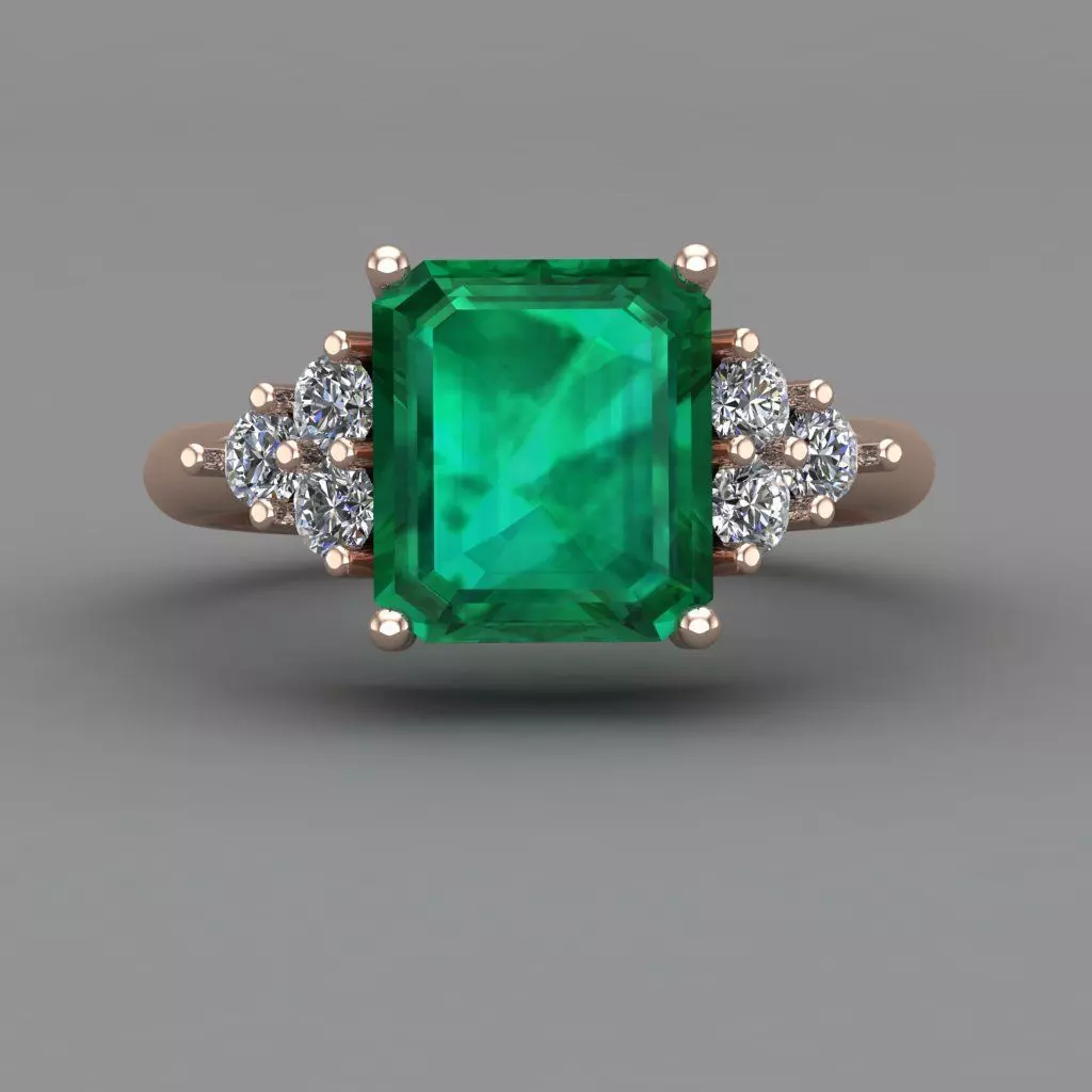 Diamond Ring For Women 3d Print Model 3D print model_0