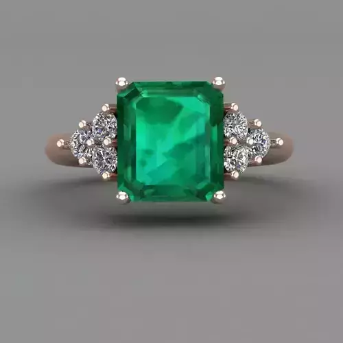 Diamond Ring For Women 3d Print Model