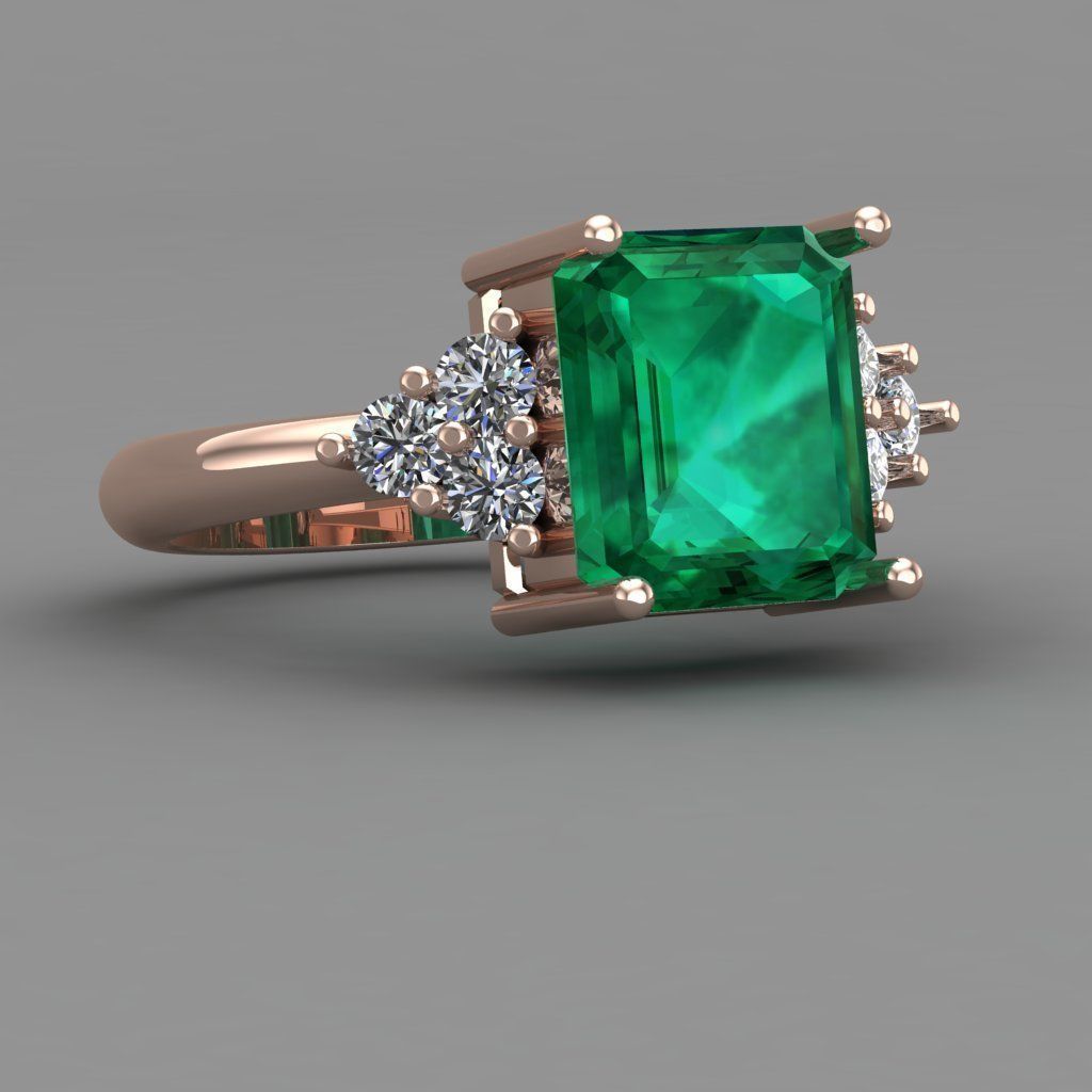 Diamond Ring For Women 3d Print Model 3D print model_1