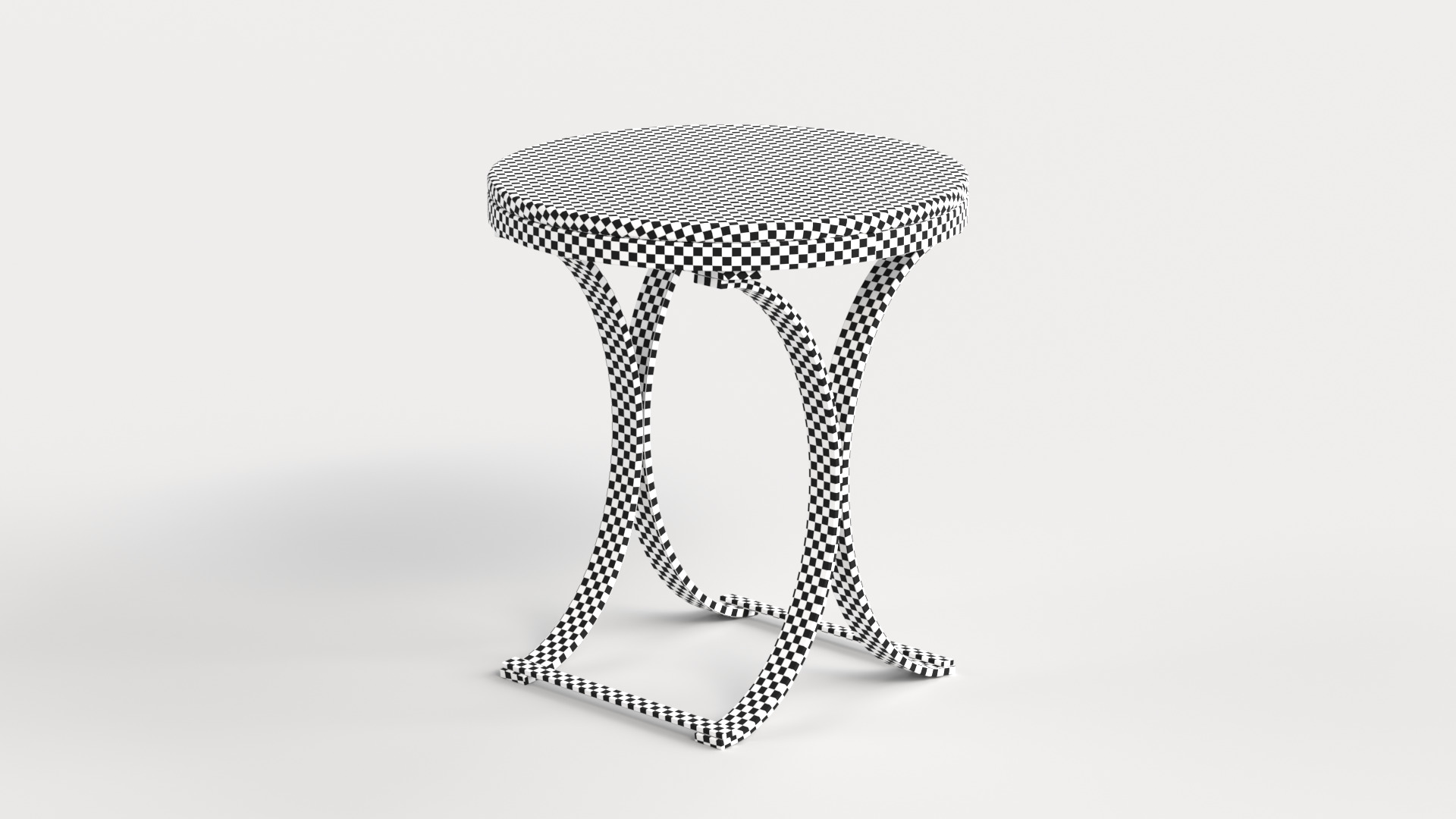 Table 4 Modern Marble Top Side Table Low-poly 3D model_5