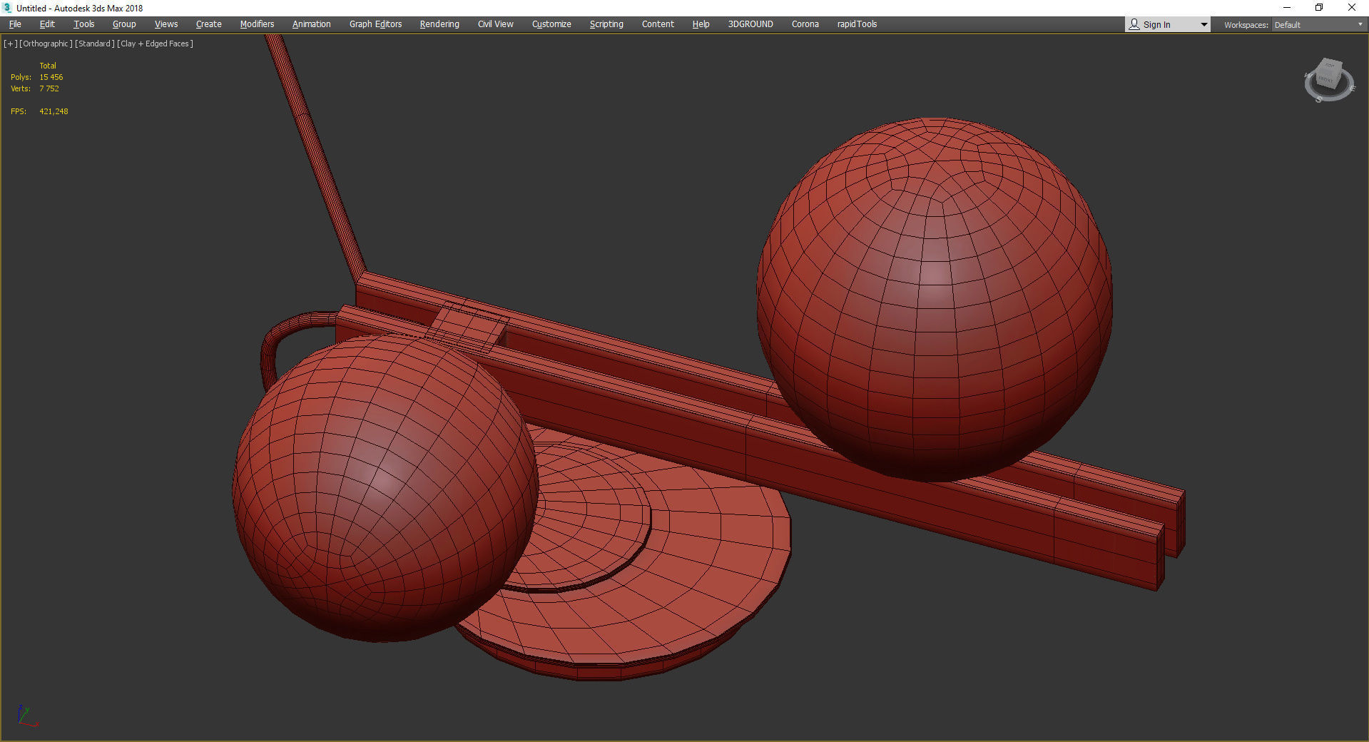 Cattelan  Italia Planeta  Low-poly 3D model_4