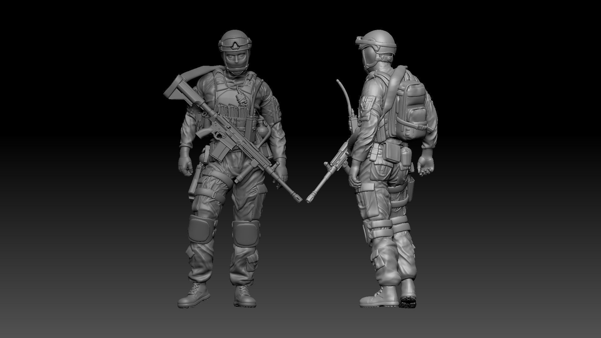 military pack 3D print model_5
