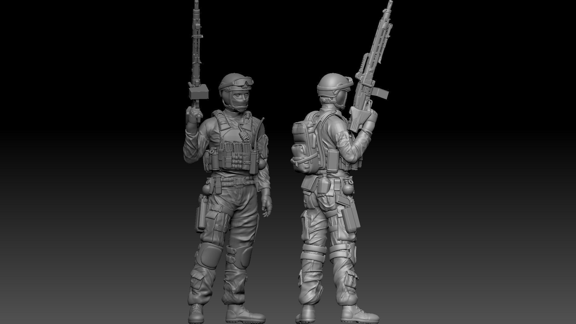 military pack 3D print model_2