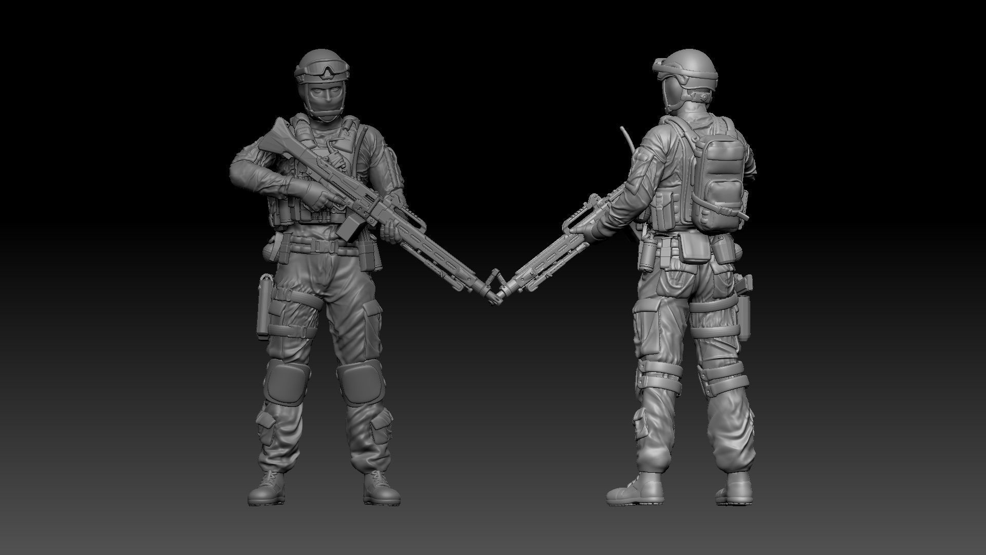 military pack 3D print model_6