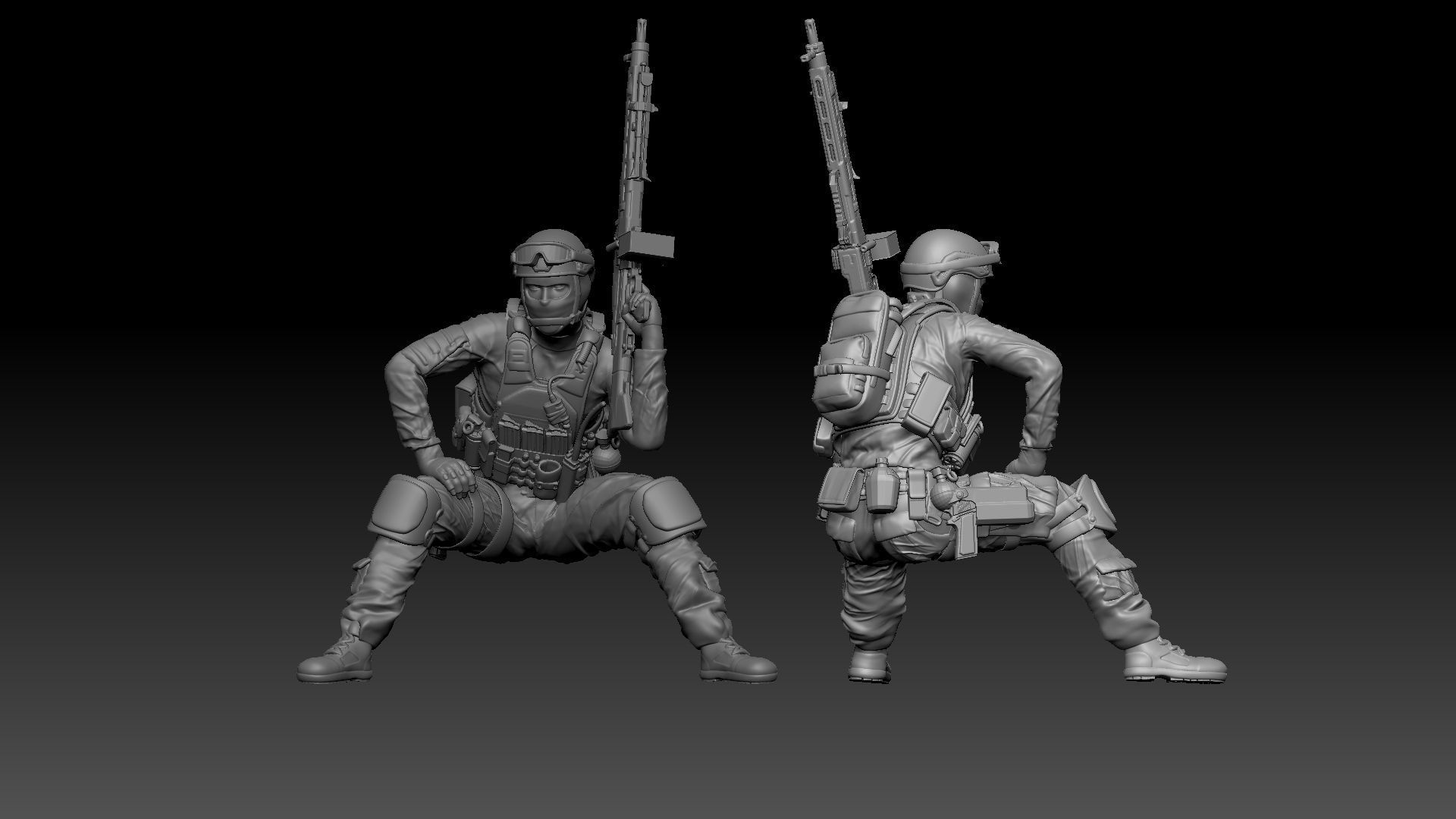 military pack 3D print model_1