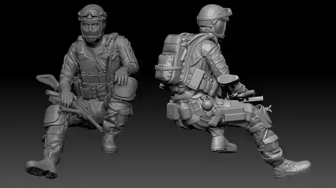military pack 3D print model