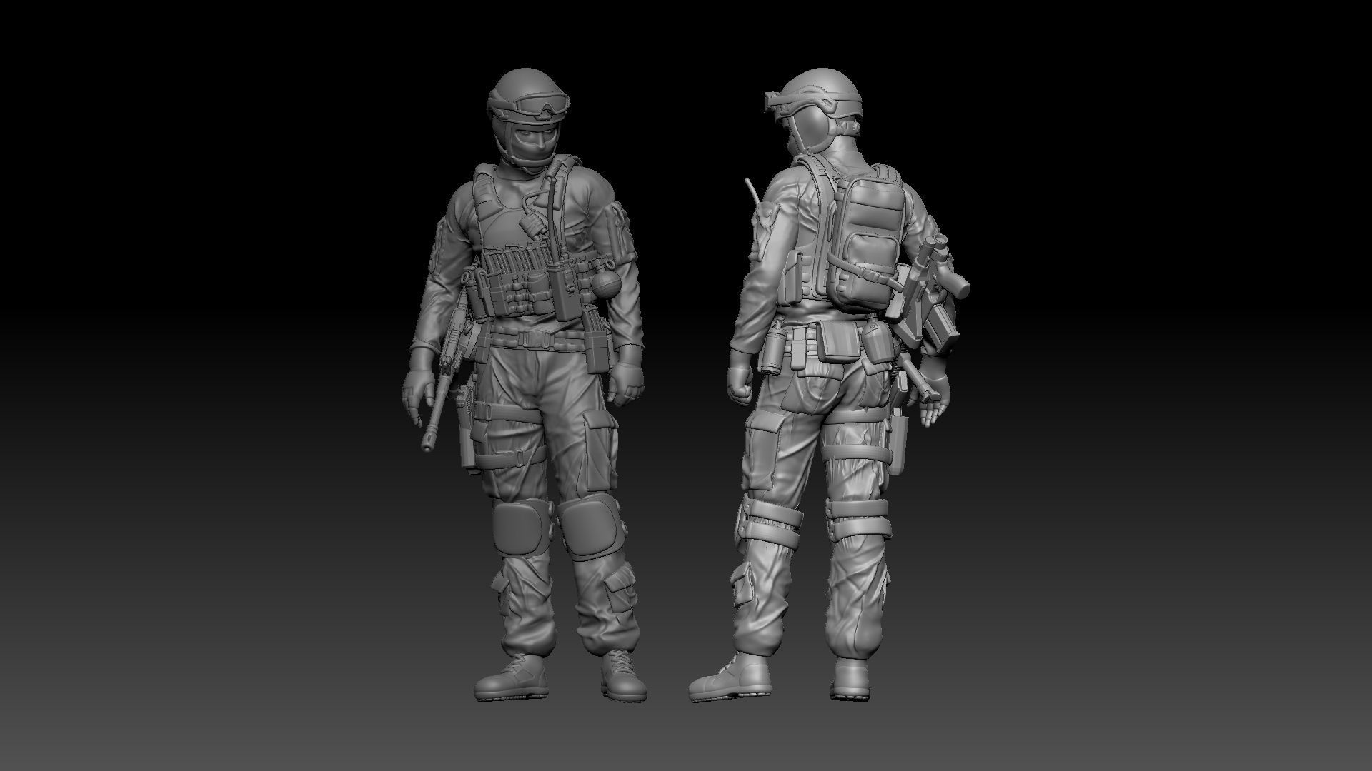 military pack 3D print model_4
