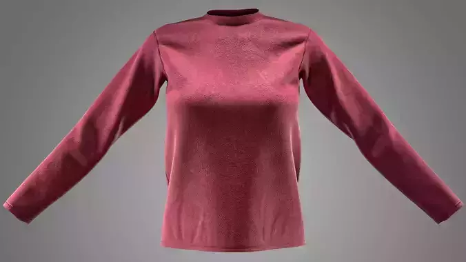 Female crew neck long-sleeve t-shirt