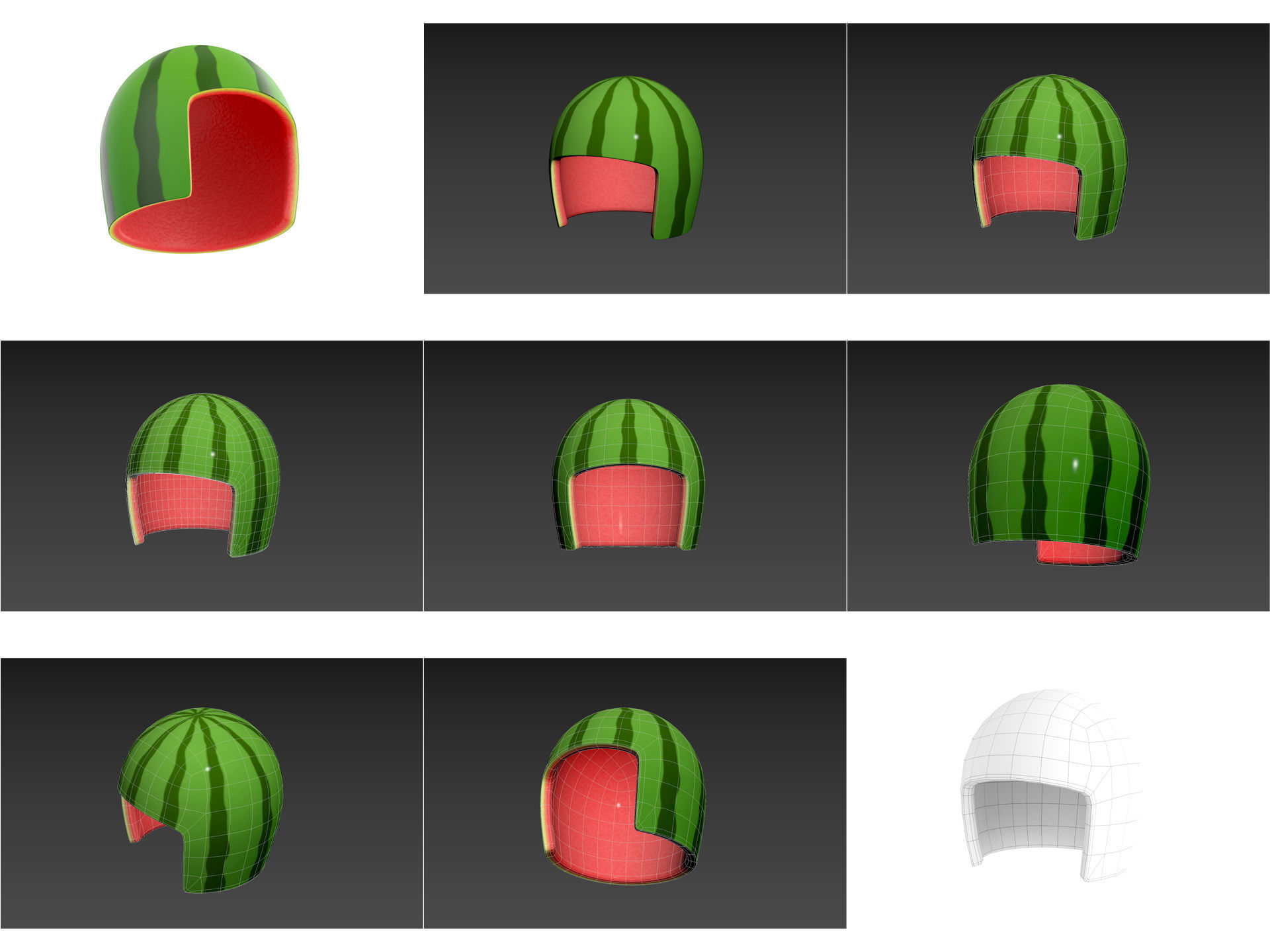 Hats and Helmets Pack 8 3D model_19