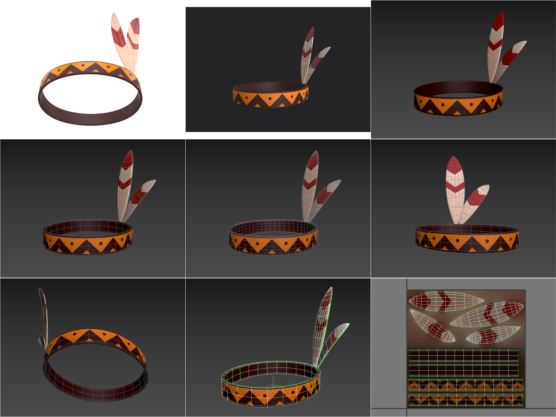 Hats and Helmets Pack 8 3D model_16