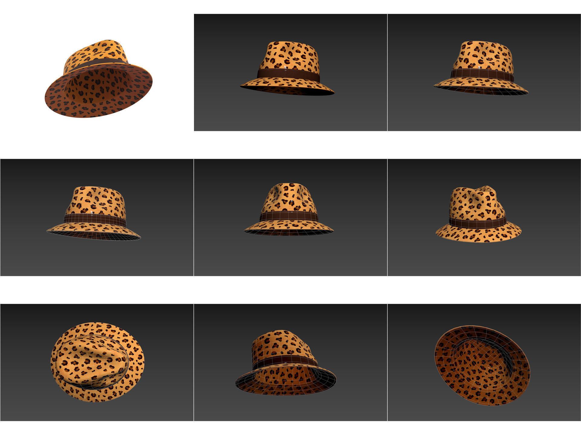 Hats and Helmets Pack 8 3D model_15