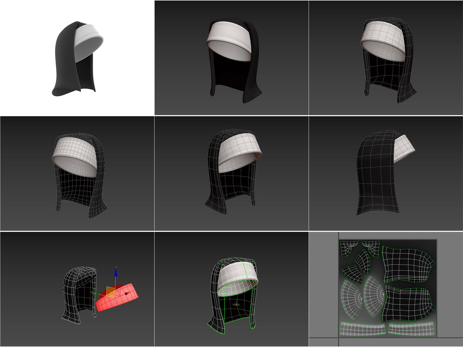 Hats and Helmets Pack 8 3D model_17