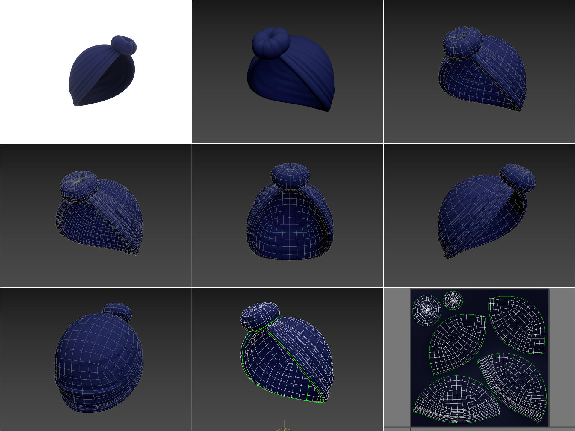 Hats and Helmets Pack 8 3D model_20